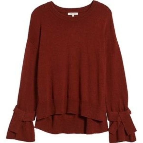 Madewell Sweaters - Madewell tie cuff pullover New Sweater sz M